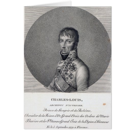 Archduke Charles of Austria Cards (Front)