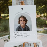 Arched 1st Holy Communion Boy - Welcome Sign