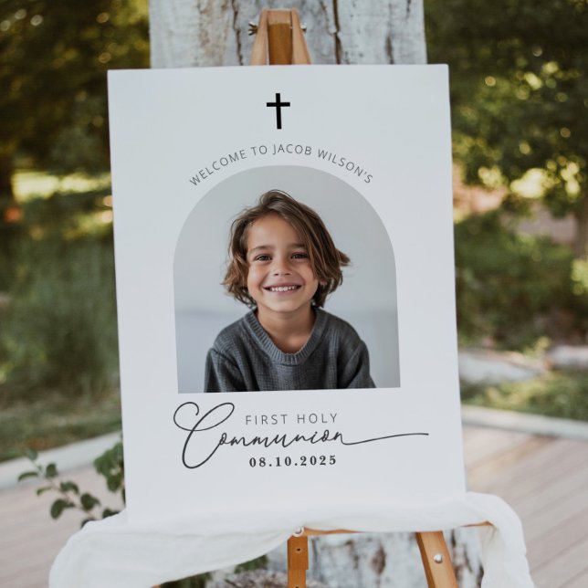 Arched 1st Holy Communion Boy - Welcome Sign (Creator Uploaded)