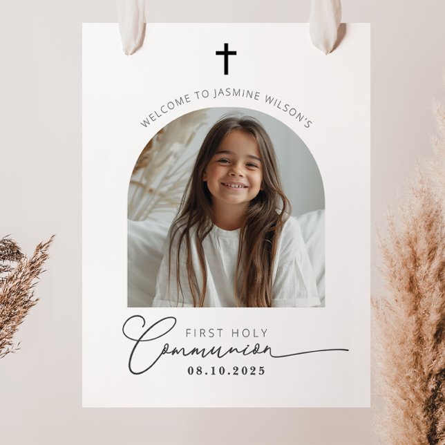 Arched 1st Holy Communion Girl - Welcome Sign (Creator Uploaded)