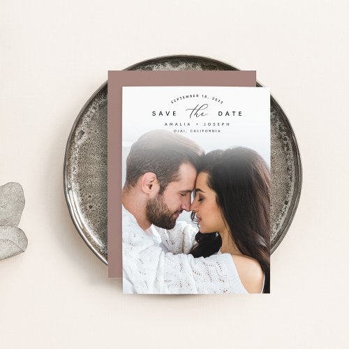 Arched Announcement  Vertical Photo Save the Date