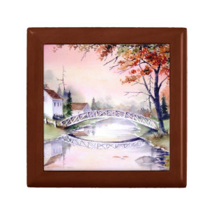 Arched Bridge Watercolor Painting Gift Box
