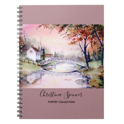 Arched Bridge Watercolor Painting Notebook