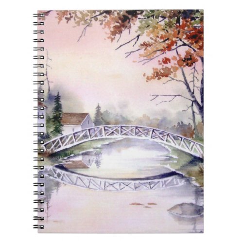 Arched Bridge Watercolor Painting Notebook