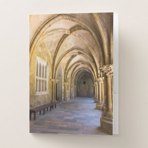 Arched Cathedral Cloister Hallway Pocket Folder