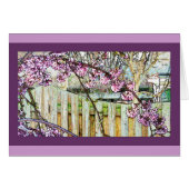 Arched Cherry Blossom Branch card (Front Horizontal)