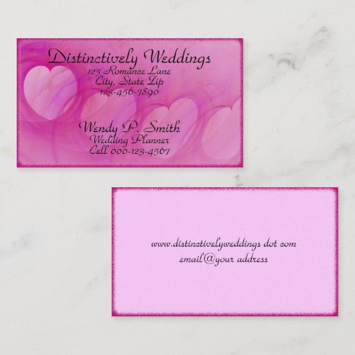 Customizable Arched Heart Line Business Card