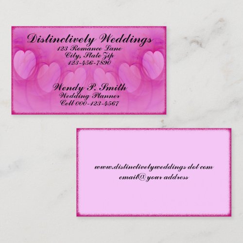 Arched Heart Line Business Cards