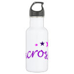 Arched Lacrosse With Stars Stainless Steel Water Bottle at Zazzle