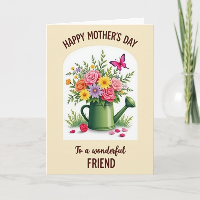 Arched Mothers Day Flower Card (Front)