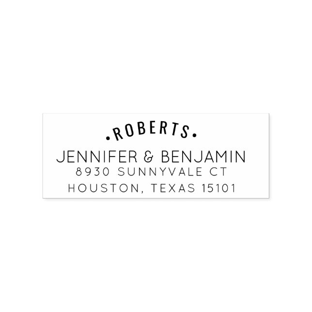 Arched Name Return Address Stamp (Imprint)