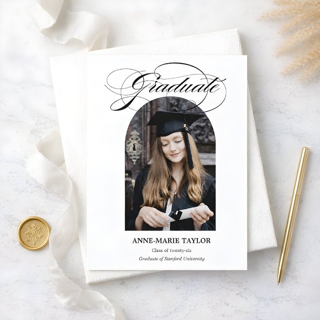 Arched Photo and Script Graduate Announcement (Creator Uploaded)