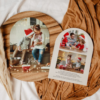 Arched Photo Collage Christmas Card