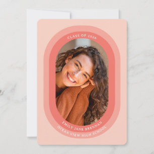 Arched Photo Graduation Announcement Card