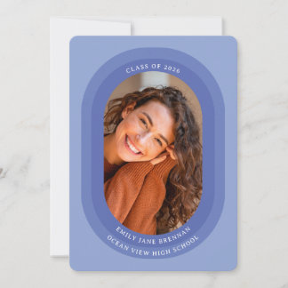 Arched Photo Graduation Announcement Card
