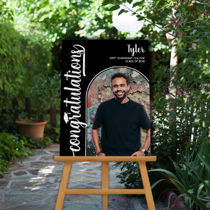 Arched Photo Graduation Black Foam Board