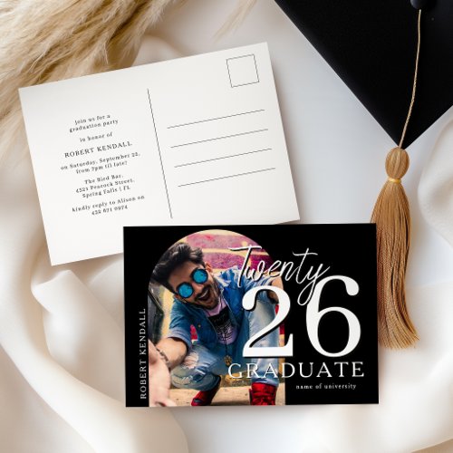 Arched Photo Graduation Party Invitation Postcard