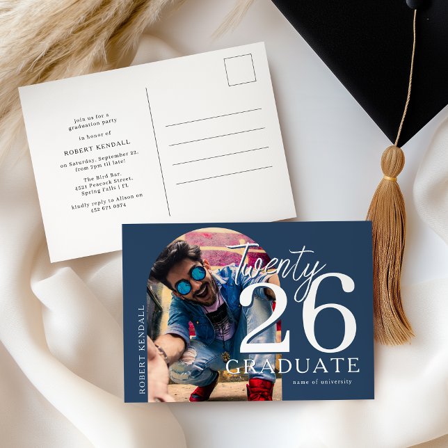 Arched Photo Graduation Party Invitation Postcard (Creator Uploaded)