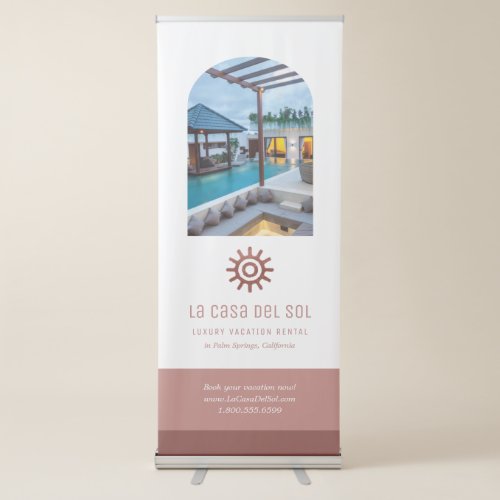 Arched Photo Marketing Retractable Banner
