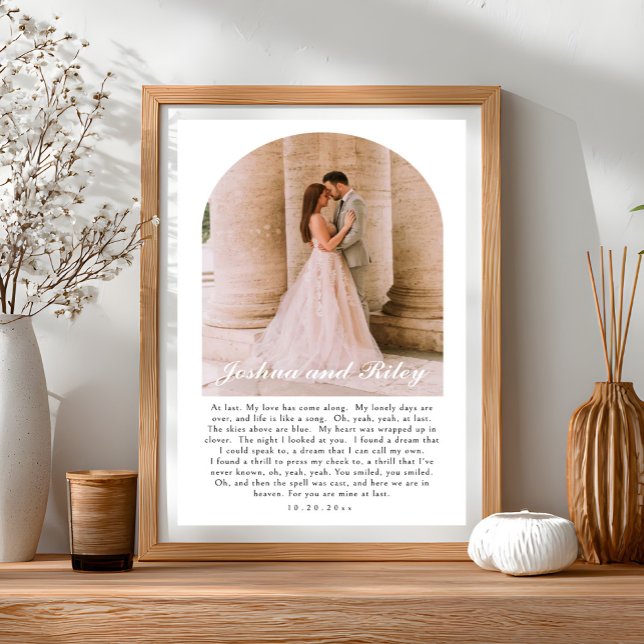 Arched Photo Wedding Song Lyrics Print (Creator Uploaded)