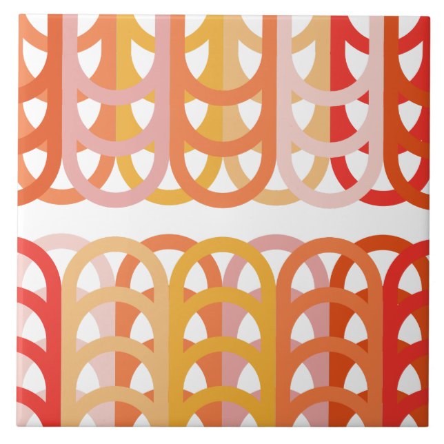 Arched retro pattern  ceramic tile (Front)