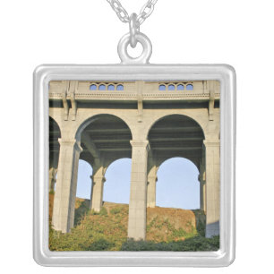 Arched supports Patterson Memorial Bridge Silver Plated Necklace