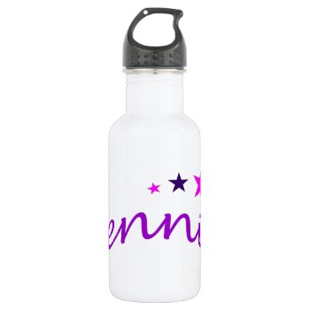 Arched Tennis With Stars Water Bottle by PolkaDotTees at Zazzle