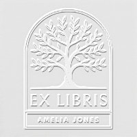 Arched Tree of Knowledge Ex Libris Personalized