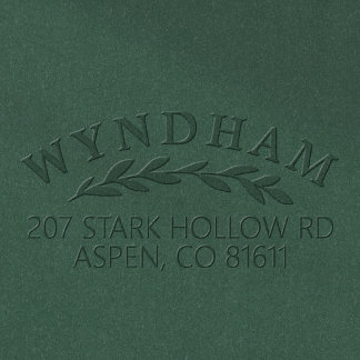 Arched Twig Elegant Name Address Embosser
