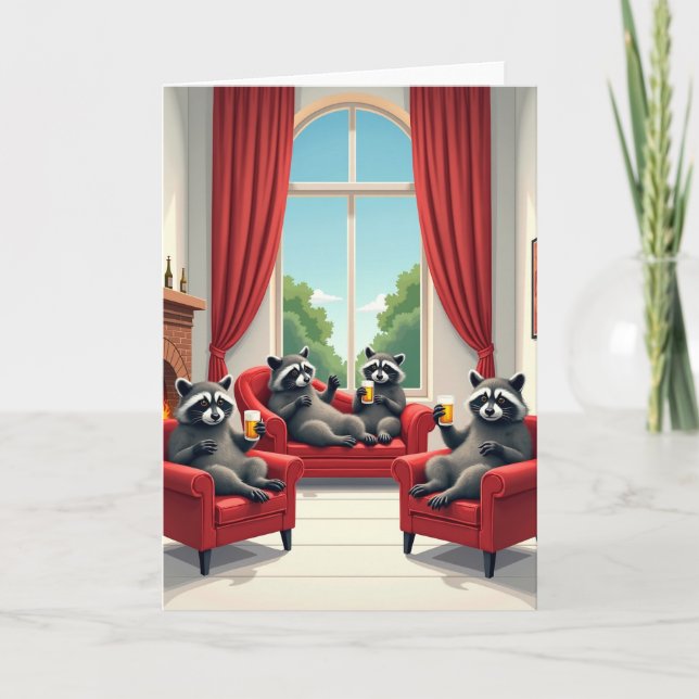 Arched Window Fathers Day Scene Card (Front)