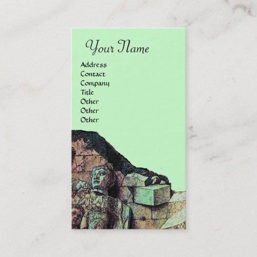 ARCHEO AntiquaryArcheology Monogram Black Green Business Card