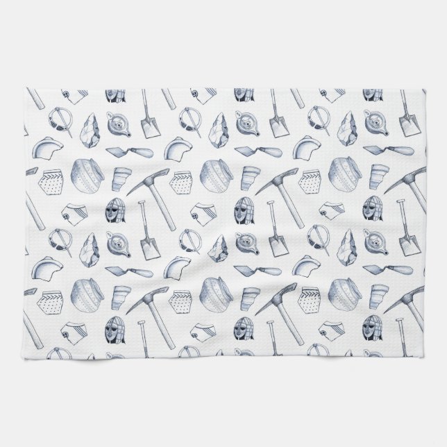 Archeological Fragments Tea Towel (Horizontal)