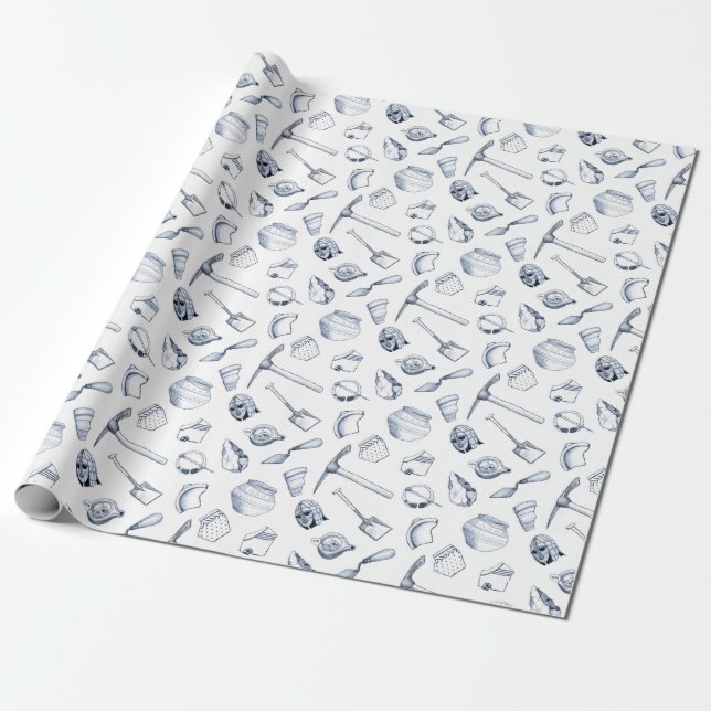 Archeological Fragments Wrapping Paper (Unrolled)