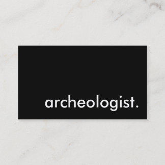 archeologist. business card