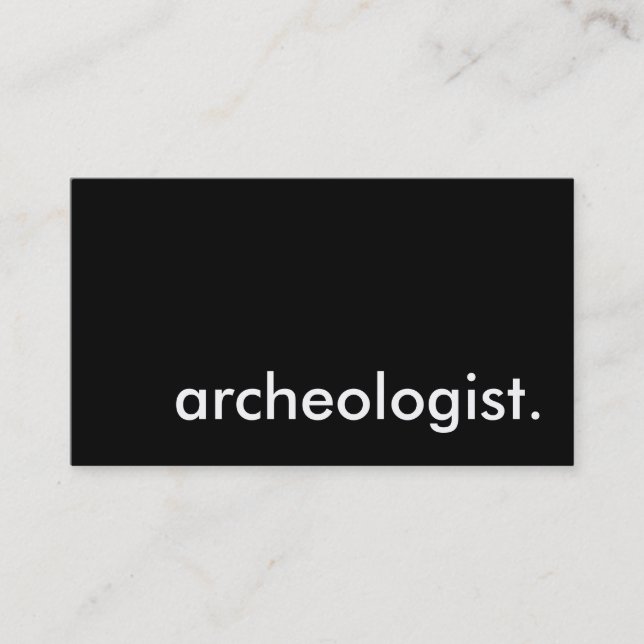 archeologist. business card (Front)