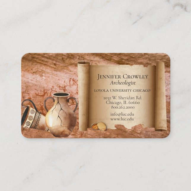 archeologist business card (Front)