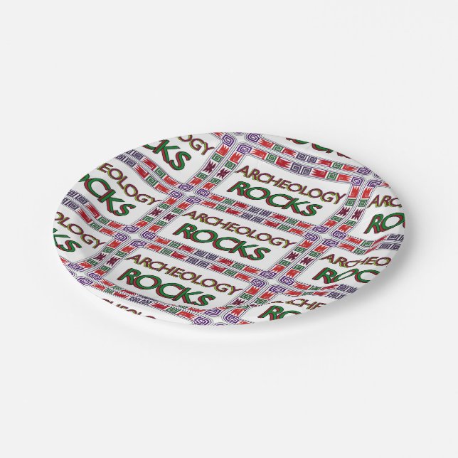 Archeology Rocks Paper Plates (Angled)