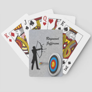 Archer and Target personalize with Name Poker Cards