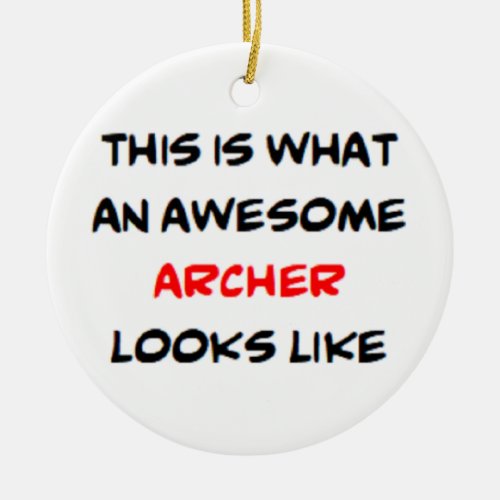 archer awesome ceramic ornament