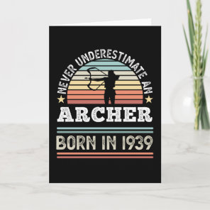 Archer born 1939 90th Birthday Archery Gift Card