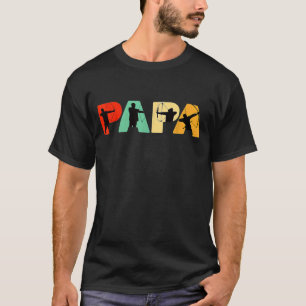 Archer Dad Funny Papa Archery Father Retro T-Shirt