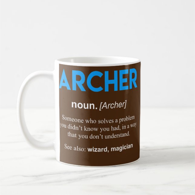 Archer definition Archery  Coffee Mug (Left)