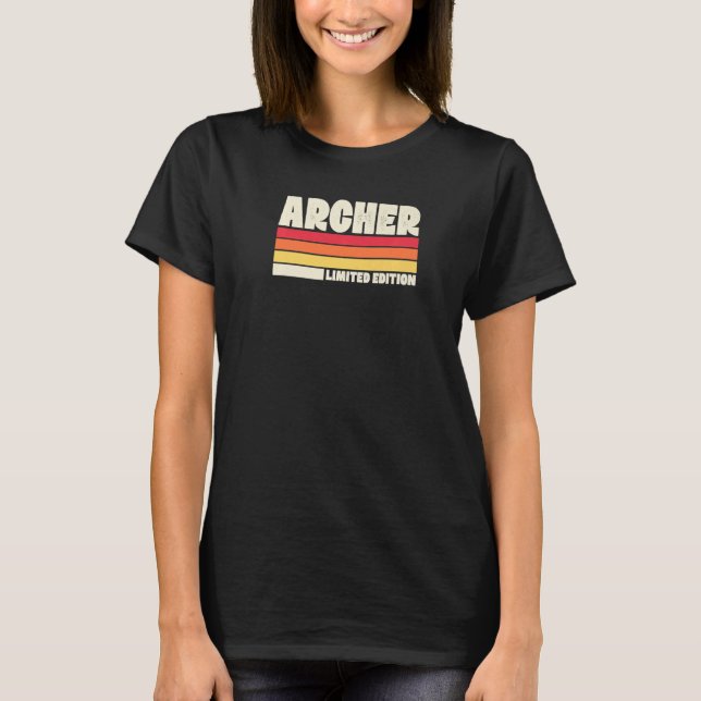 Archer  Distressed Retro Vintage Style T-Shirt (Front)