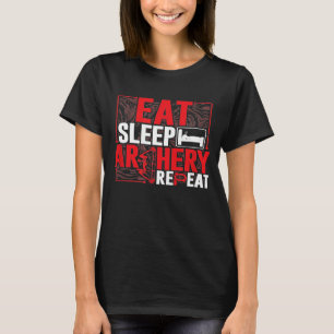 Archer Eat Sleep Archery Repeat Compound Recurve B T-Shirt