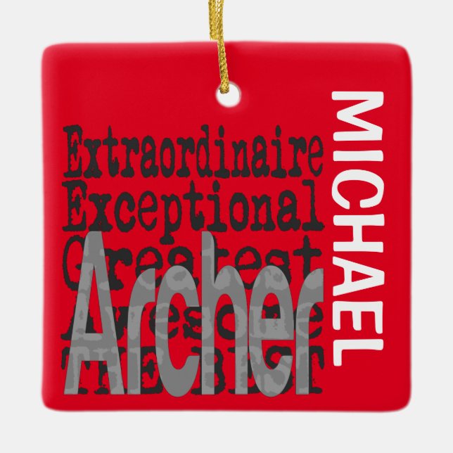 Archer Extraordinaire CUSTOM Ceramic Ornament (Front)