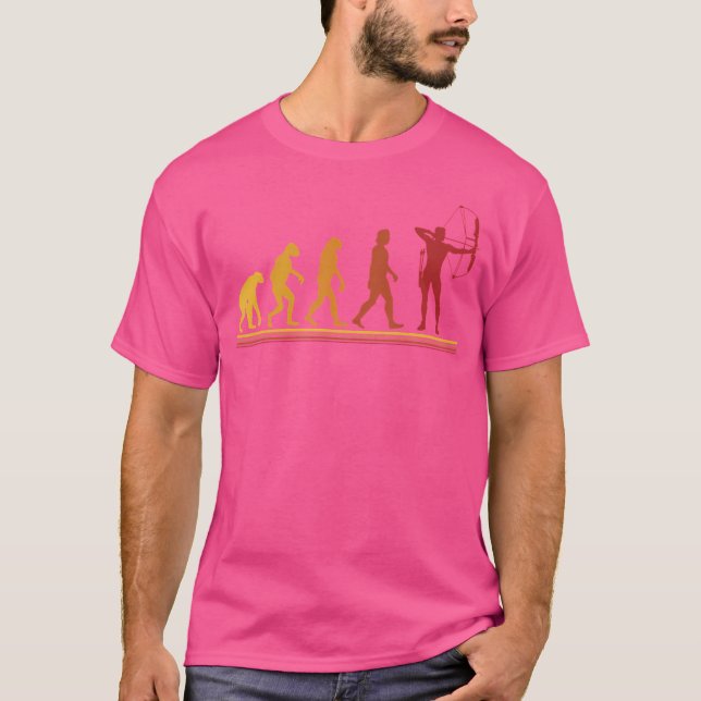 Archer Funny Bow Shooting Archery Evolution T-Shirt (Front)
