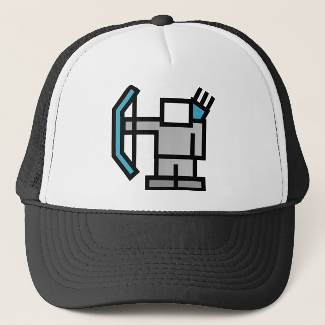 Archer in Blue Trucker Hat (Front)
