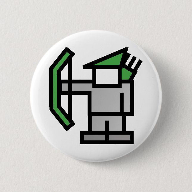 Archer in Green Button (Front)