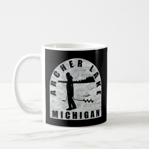 Archer Lake Ice Fishing Michigan  Coffee Mug