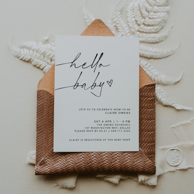 ARCHER Minimalist Baby Shower Invitation (Creator Uploaded)